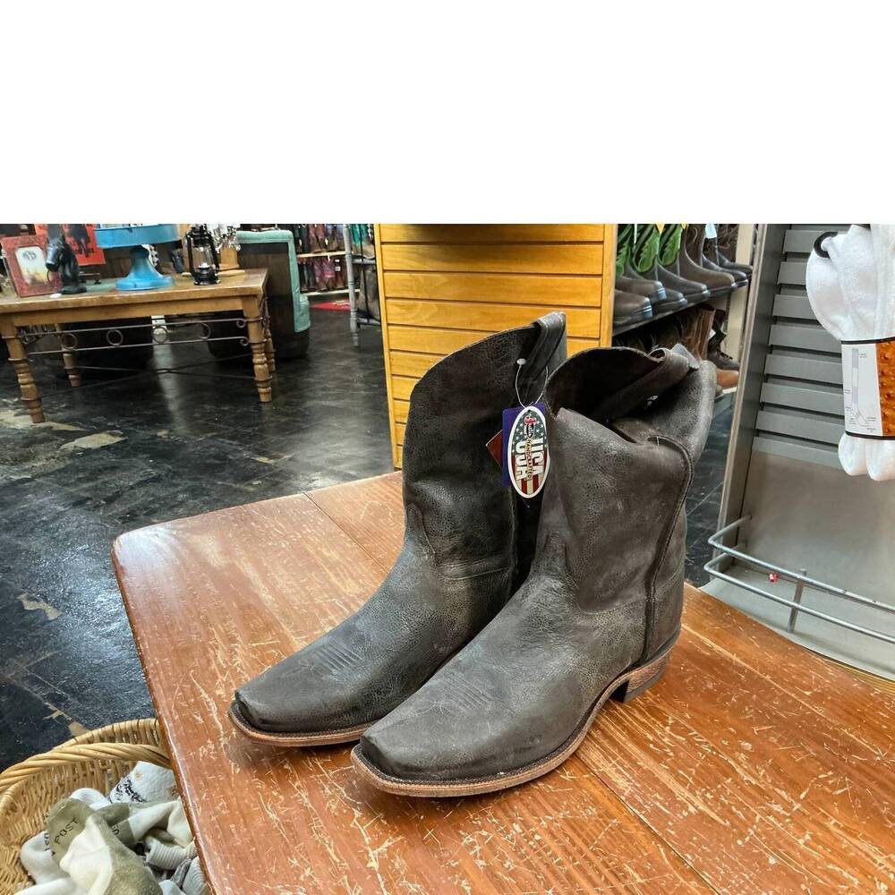 NEW JUSTIN BOOTS men's bent rail 732 boots in grey